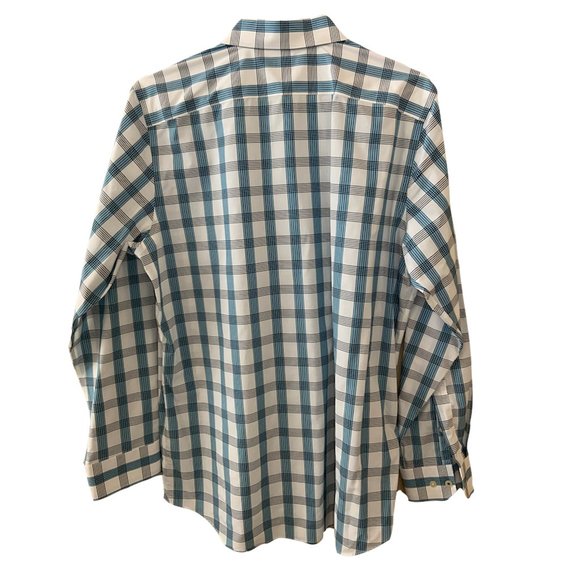 Banana Republic Blue and Gray Plaid Button Down - Picture 2 of 7